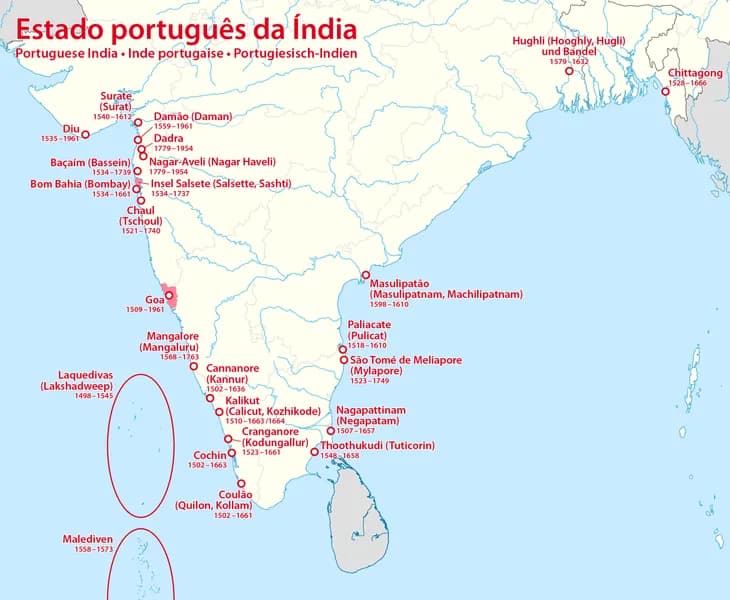 Protugues Settlements and Factories in India