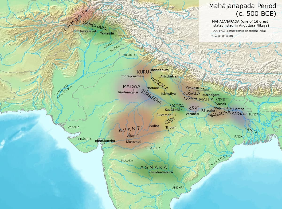 The Mahajanapadas, c. 500 BCE